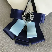 Элегантный Взрослый мужской воротник рубашка галстук-бабочка сплав горный хрусталь свадебный костюм галстук Униформа лента отель банк работа галстук-бабочка