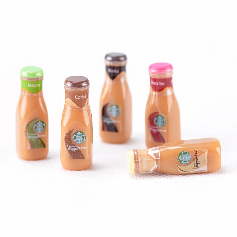 

2pc/10pc Mini Drink Bottle Slime Supplies DIY Lizuny Small Resin Coffee Bottle Clear Slime Decoration Accessories Filler Gifts