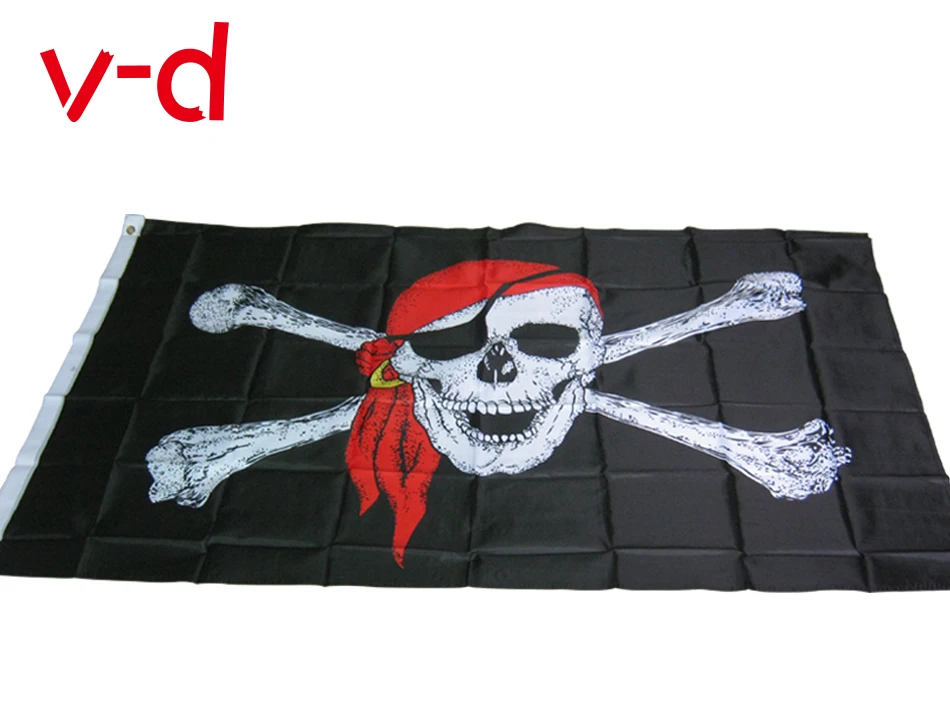 xvggdg 90*150 см цельный пиратский флаг/череп флаг/баннер Хэллоуин/Хэллоуин деятельности качество полиэстер