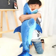 110 см темно-синие Акула моделирование плюшевых игрушек кукла-Акула подарок w4627