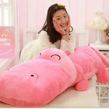 Милый большой прекрасный бегемотик Плюшевая Кукла мультфильм кукла бегемотик подарок игрушка около 120 см розовый