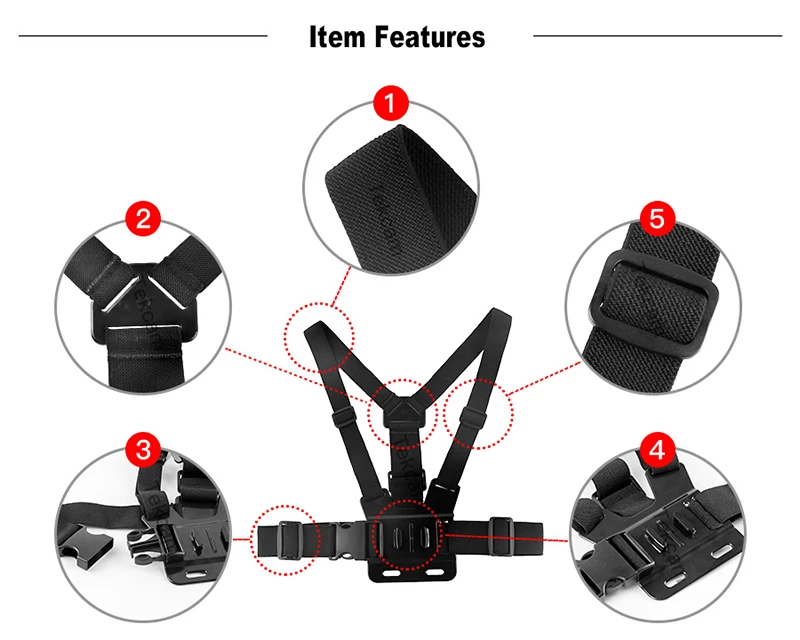 gopro sjcam xiaomi yi action camera accessories chest strap mont2