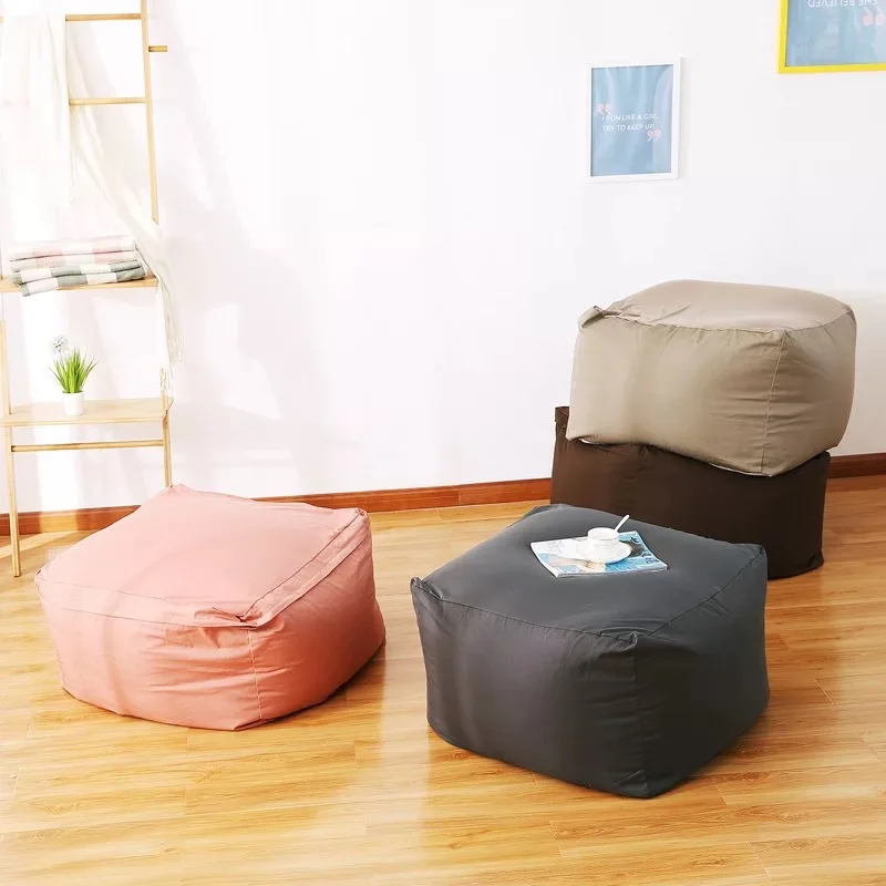 

Bean Bag Sofa Cover Pouf Puff Lounger Velvet /Linen/Canvas Fabric Lazy BeanBag Sofa Without Filler Seat Tatami Furniture R1348
