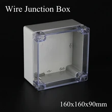 IP65 160x160x90 мм прозрачная крышка ABS прозрачный пластиковый электронный проект водопроводная распределительная коробка для проводов кабель герметичный корпус Чехол