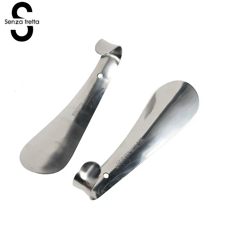 

Senza Fretta 1PC 14.5cm Shoe Horn Stainless Steel Shoehorn Metal Silver Shoe Spoon 2019 Professional Mini Shoe Horn Schoenlepels