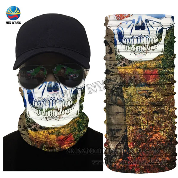 UPF 30+ анти-УФ качество последняя мода Половина лица велосипедный шарф трубка маска для лица головной убор открытый многофункциональный банданы - Цвет: FE73085