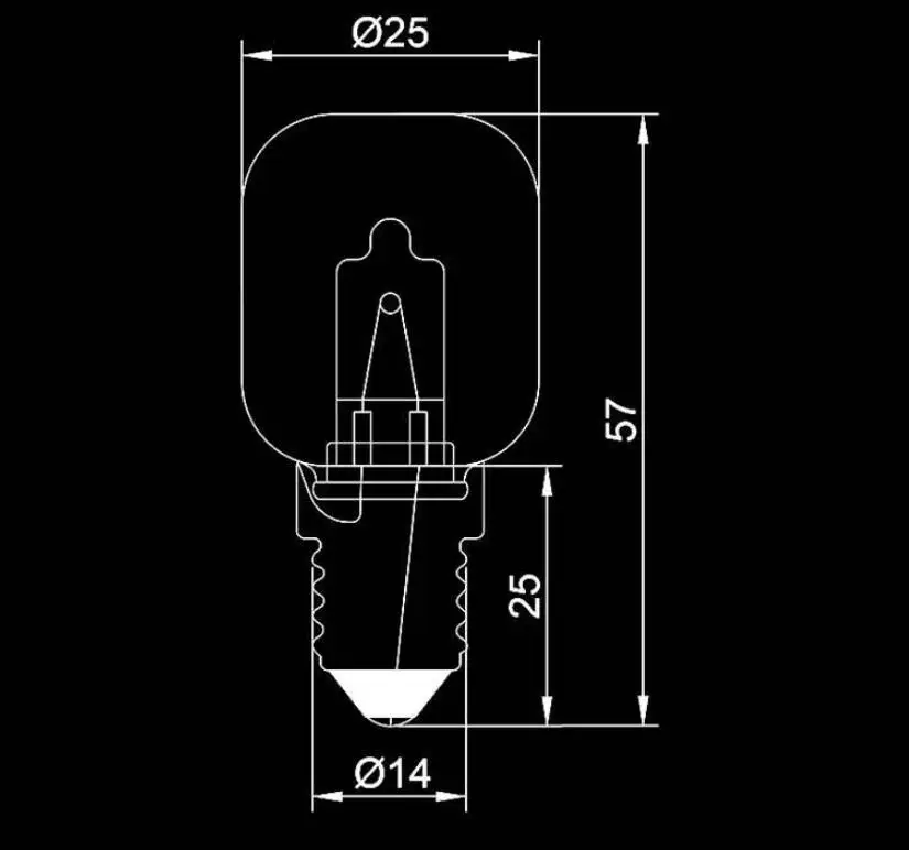 1 шт Высокое Температура сопротивление лампы дневного света 25 W(E14 котел для духовки Лампа 500 Цельсия освещение Плита капюшон лампы