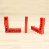 זווית ישרה 5pcs / סט 3 "/ 4" / 6" כלים לעיבוד עץ שליט מלחציים זווית ישרה כיכר Clamping L Shape (4)