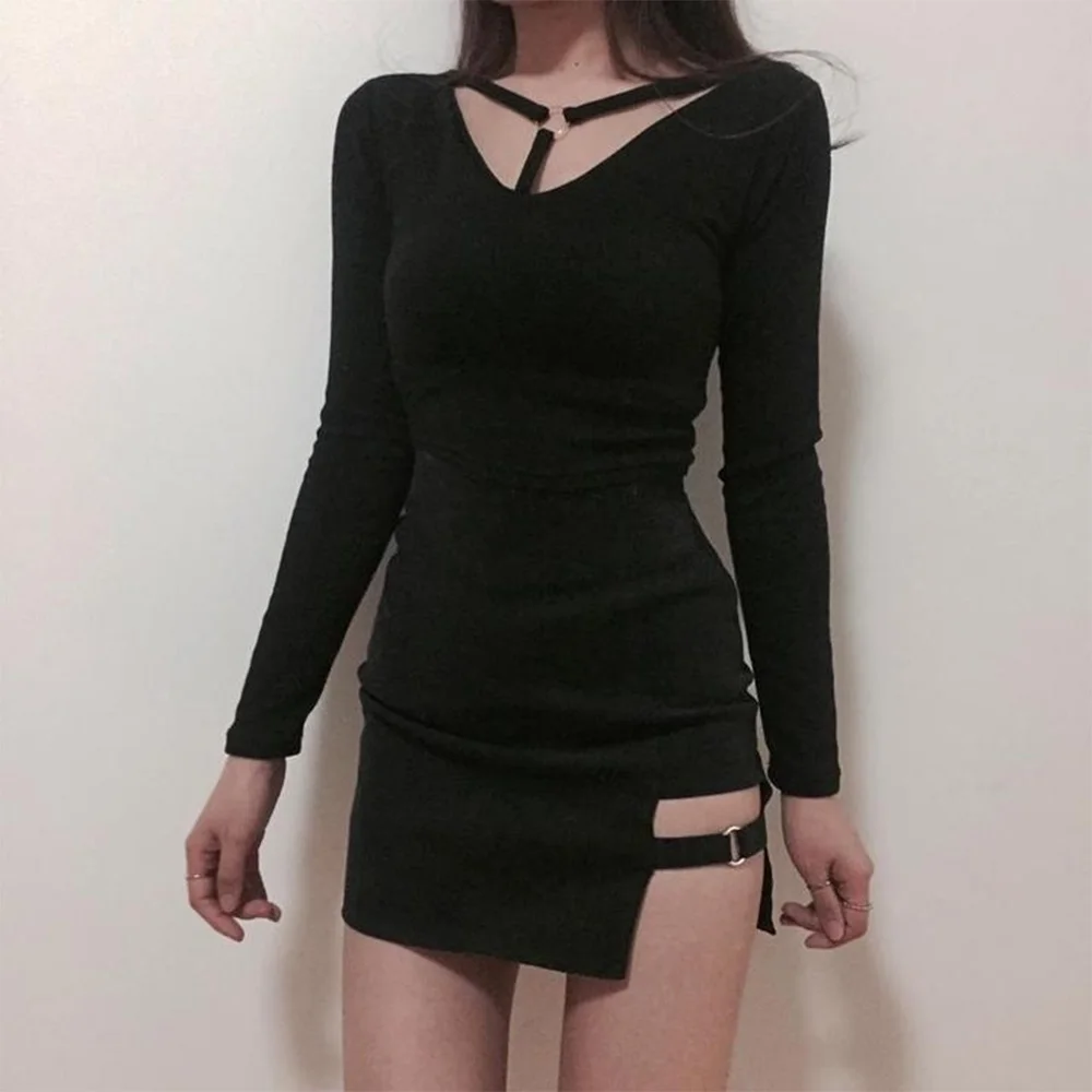Доминировать Асимметричная юбка Sexy Lady Высокая Талия готический панк танец