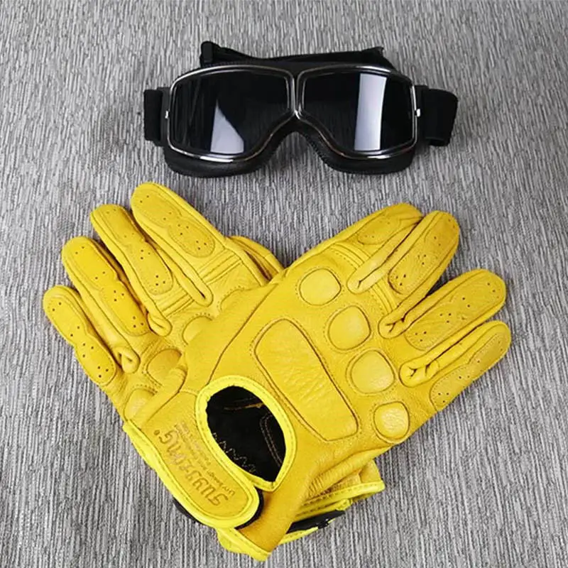 Geniune leather full finger motorcycle gloves motorbike racing protection equipment breathable & wearable moto soft gloves Geniune leather full finger motorcycle gloves motorbike racing protection equipment breathable & wearable moto soft gloves