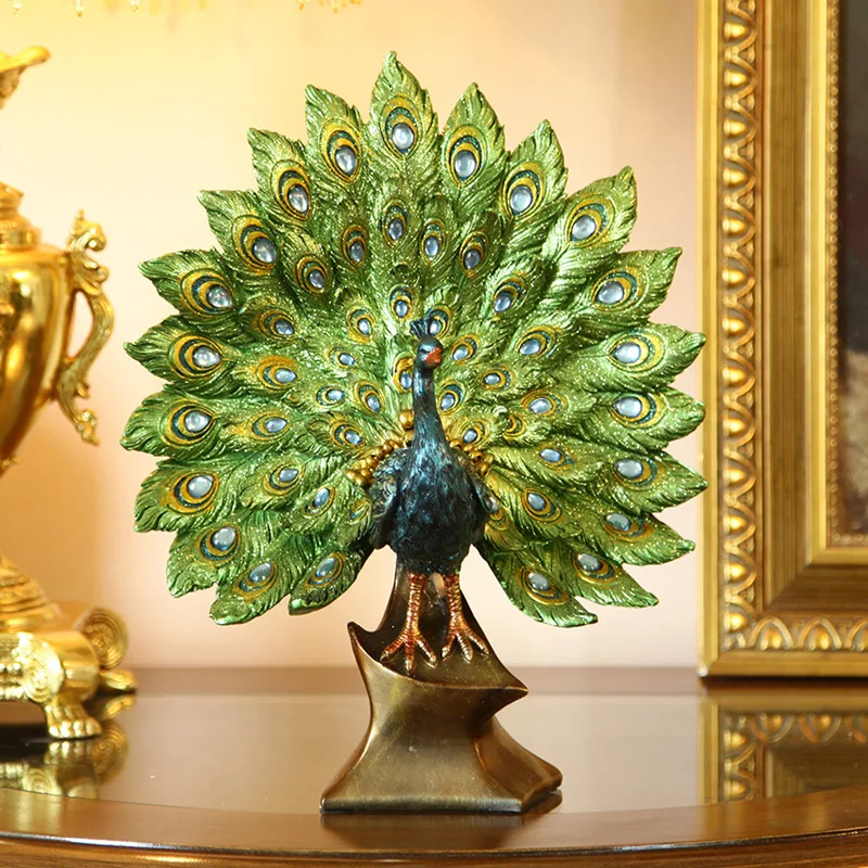 Aqumotic Vintage Peacock Ornament Bird Room Peacock Decor Colorful