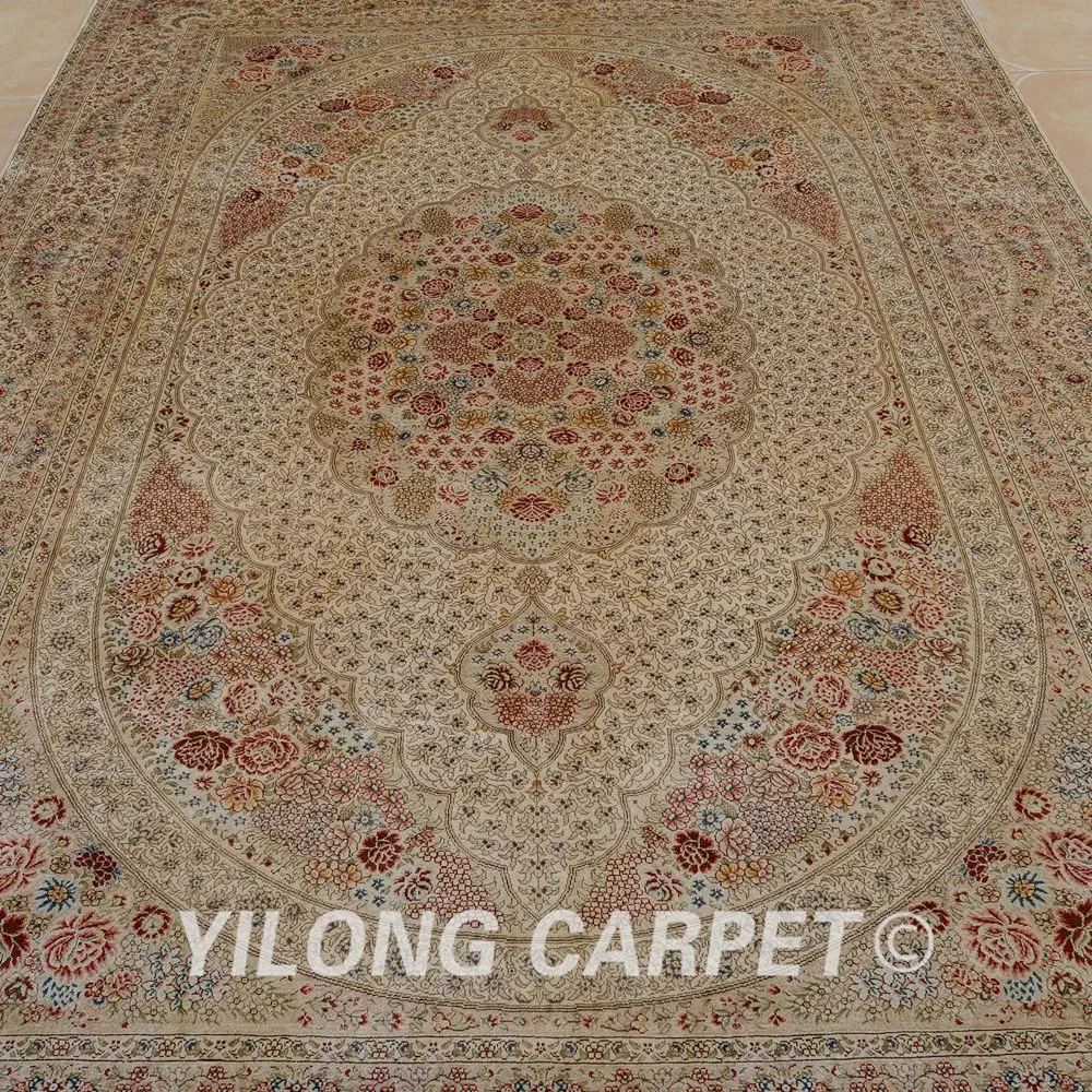 Yilong 6'x9' ручной работы Традиционный Ковер vantage бежевый персидские восточные ковры китайский(0976