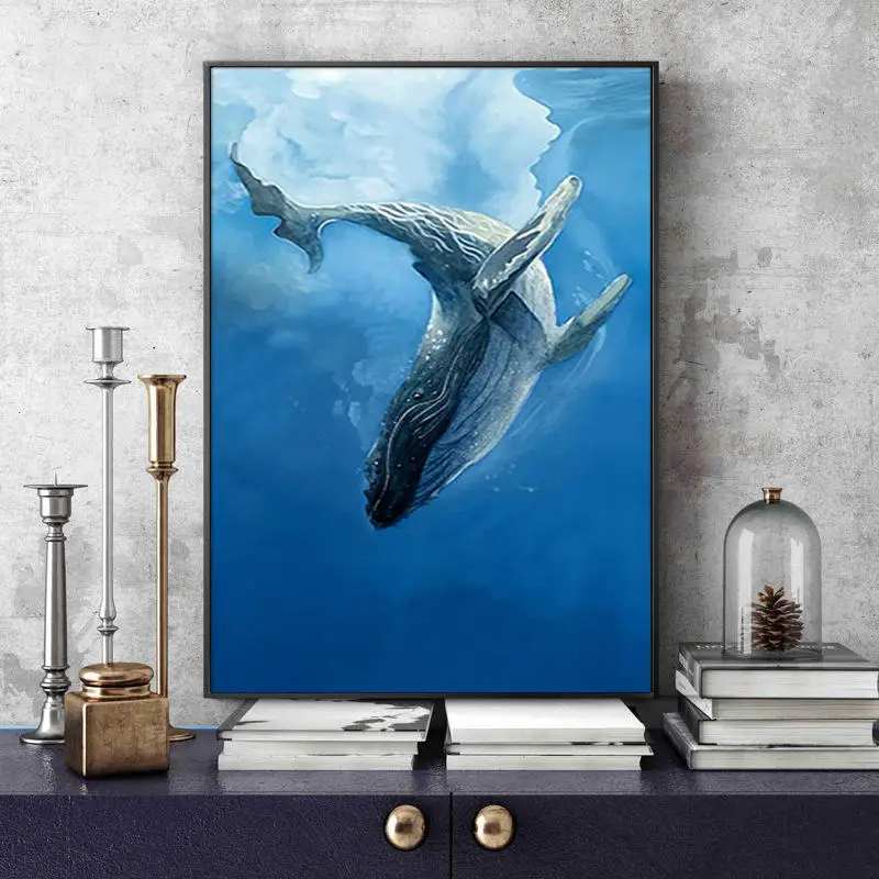 

Diamond Painting Full Square One Whale 5D DIY Diamond Embroidery Mosaic Picture Of Rhinestone Animal Decoration Home U2