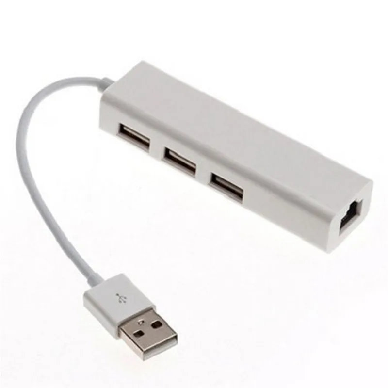 100 Мбит/с Ethernet USB с 3 Порты и разъёмы usb хаб 2 0 RJ45 Lan сетевая карта адаптер для