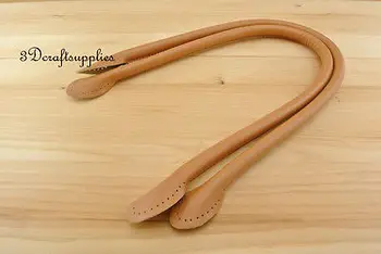 

22 inch PU leather imitation leather handles bag making a pair deep camel AT8