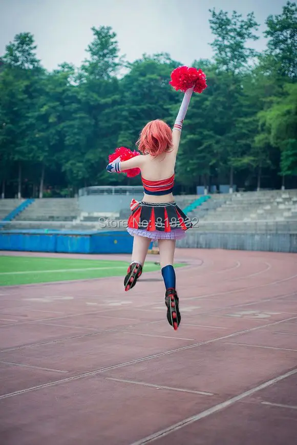 الحب لايف المدرسة المعبود مشروع Nishikino ماكي المشجع المحملة اللباس موحدة الزي تأثيري ازياء