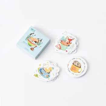 

1 Pack Lovely Cup Of Animals Diary Sticker Planner Scrapbooking Sticky Stationery Escolar School Supplies
