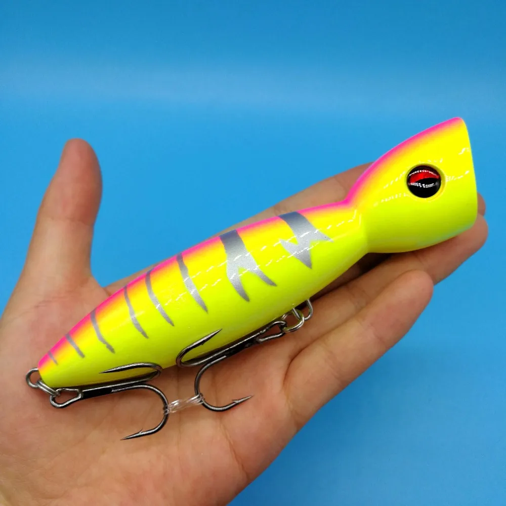 Buy HOOFISH 3PCS/LOT Big Popper Fishing Lure 54G/13.5CM 5COLORS Sea Fishing