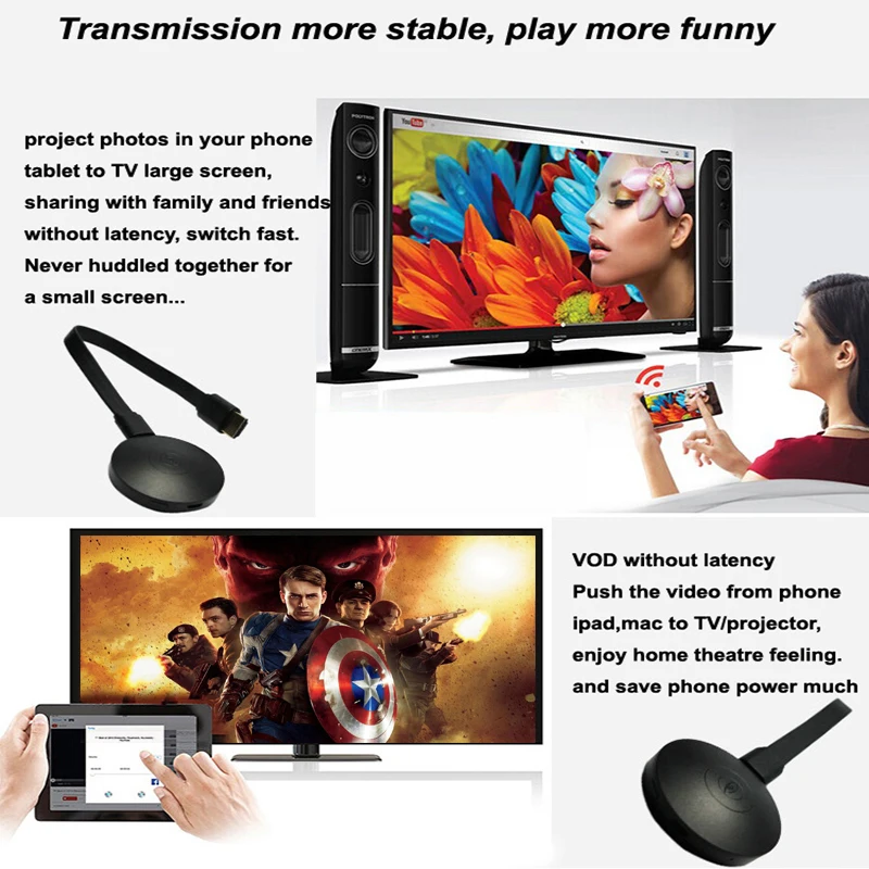 HFLY G2 RK3036 1080 P HD WI-FI HDMI dongle MIRCAST tv stick Android для потоковой передачи мультимедиа-chromecast google приложения /web/смартфон