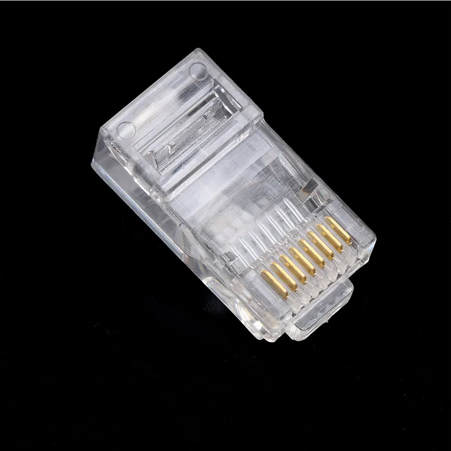 Розетка с прозрачной головкой для сетевого Ethernet разъемы RJ45 20 шт./лот 8 контактов