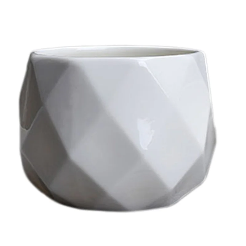 Европейский стиль украшения гостиной орнамент керамическая ваза цветочный горшок для суккулентных растений белая керамика - Цвет: White