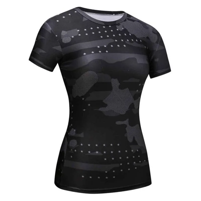 ND6  3D Superhero Captain America Superman Compression Shirt Tshirt Women Summer Short Sleeve O-neck T Shirt Women Camisetas Mujer