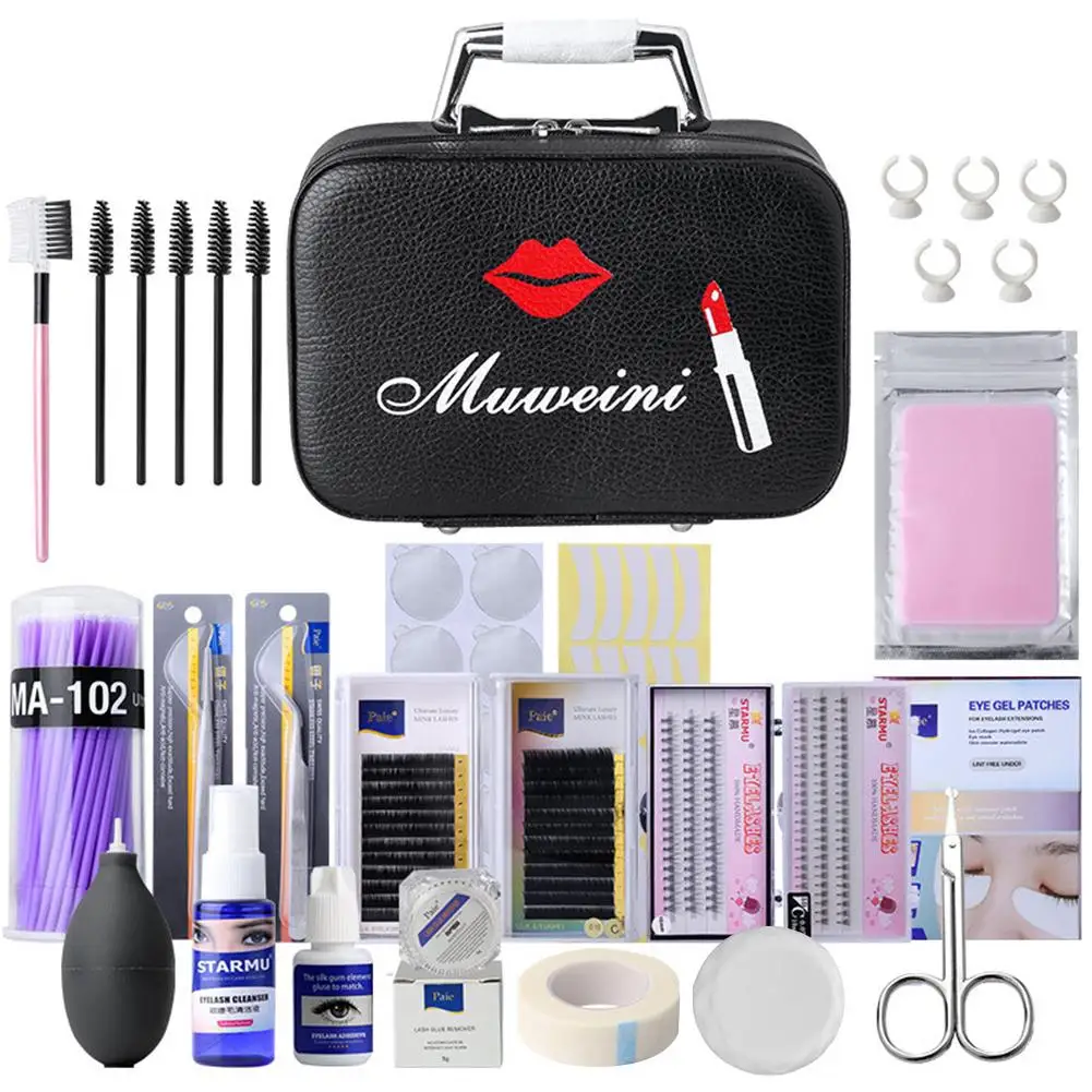 

22PCS False Eyelashes Extension Practice Exercise Set Professional Head Model Lip Makeup Eyelash Grafting Training Tool Kit