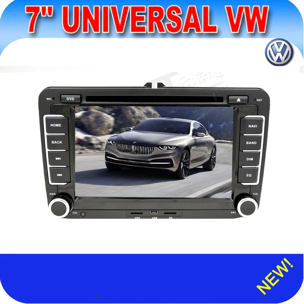 Cheap 2 Din Android 7.1 Car DVD GPS navigation for VW Volkswagen passat b6 golf 5 polo jetta Skoda 1GB RAM 16GB ROM CAN-BUS 5
