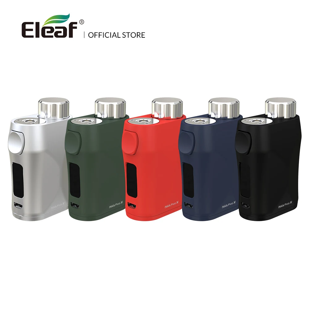 Original Eleaf iStick Pico X Box Mod 75W max Wattage with 0.69-inch Screen rubber paint Vape Box Mod Electronic Cigarette