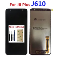 Для samsung Galaxy J6 Plus J610+ J610F SM-J610FN J610FN/DS ЖК-дисплей сенсорный экран дигитайзер сенсор в сборе