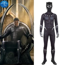 Manluyunxiao Черная пантера косплей костюм на Хэллоуин для мужчин Marvel T Challa черный комбинезон маскарадный костюм на заказ плюс