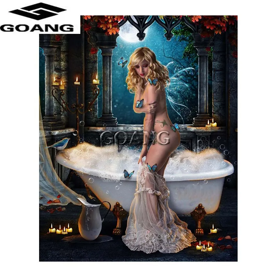 

Diamond Embroidery DIY Diamond Painting Cross Stitch kits bath beauty 5D Needlework Diamond Mosaic Home Decor
