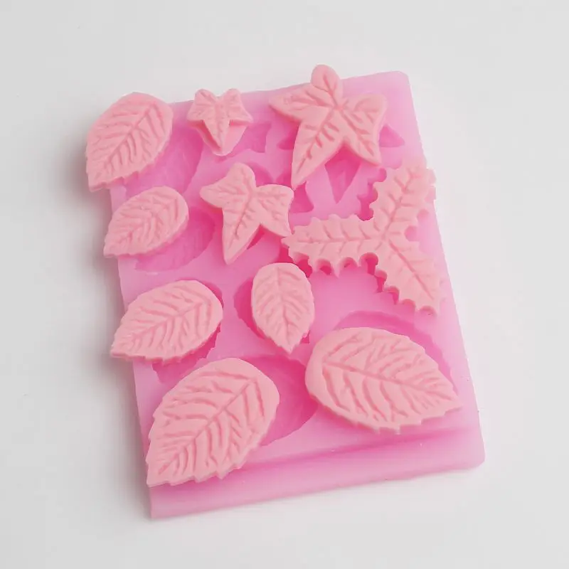 New maple leaf shaped silicone mold chocolate mold leaves cake