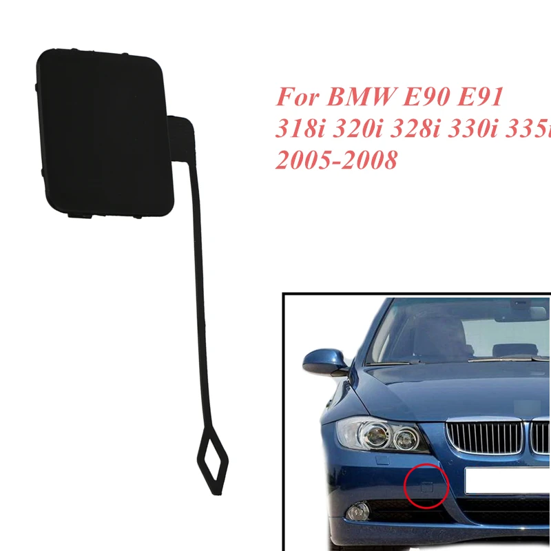 

For BMW E90 E91 318i 320i 323i 325i 328i 330i 335i 2005 2006 2007 2008 Car Front Bumper Towing Hook Eye Cover Cap #PD601