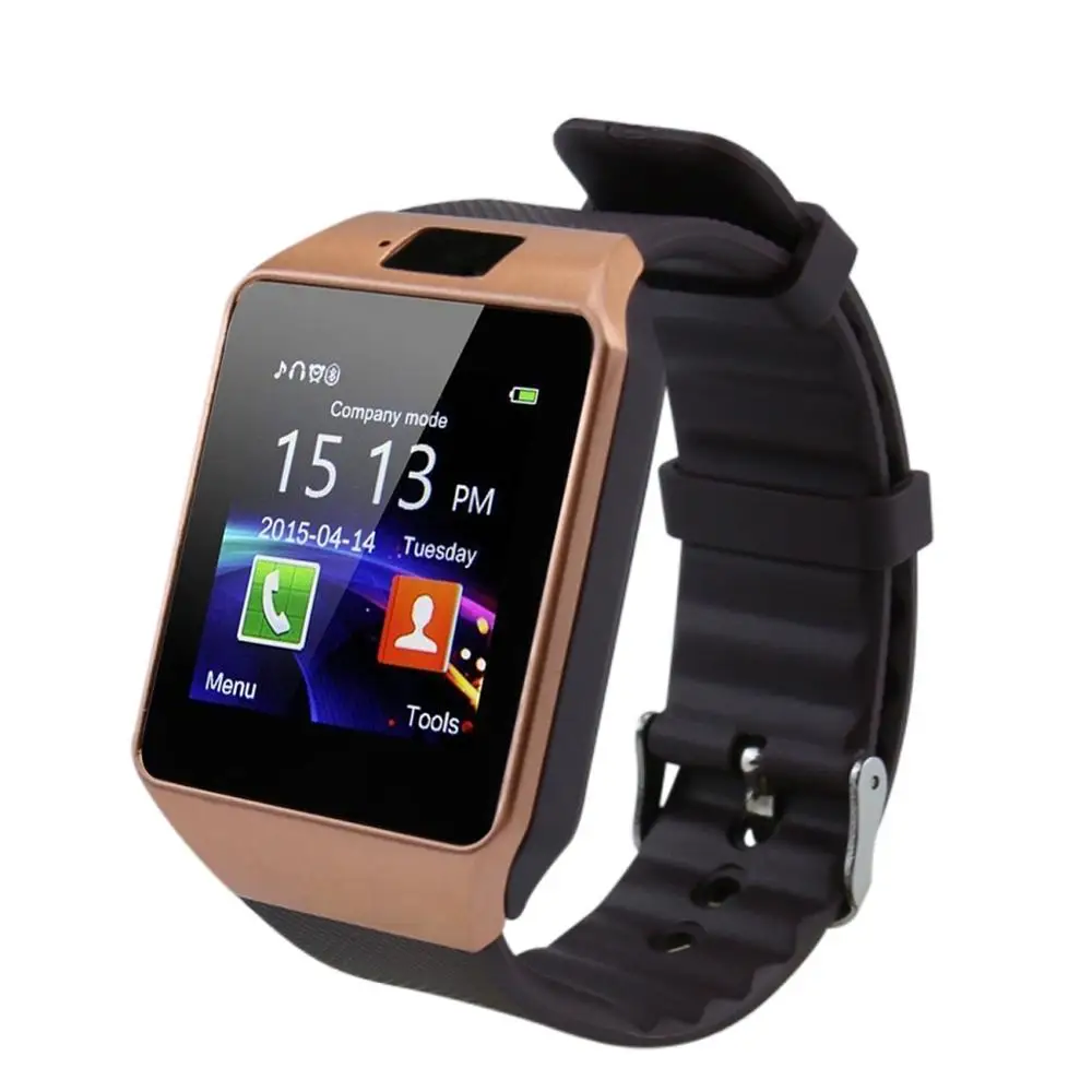 Cawono Smart watch Bluetooth Smart часы dz09 Relojes SmartWatch relogios TF SIM Камера для iOS iPhone Samsung Huawei Xiaomi телефона Android - Цвет: Gold