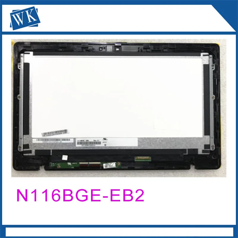 Free shipping N116BGE-EB2 Laptop Lcd Screen Replacement for Asus Vivobook X200CA assembly with frame 1366*768