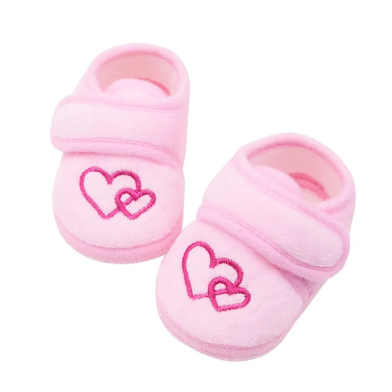 WEIXINBUY Cute Lovely Baby Shoes Toddler First Walkers Cotton Soft Sole Skid-proof Kids infant Shoes Princess Anti-slip Shoes