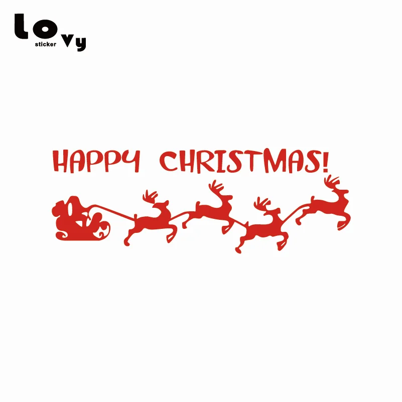 

Happy Christmas Vinyl Holiday Wall Sticker/Decal Xmas Gift Home Deocr