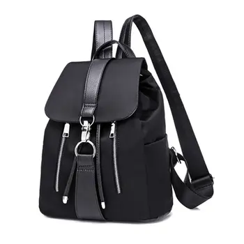 

2019 Fashion New Women Girls Nylon Backpack Multifunction Casual Rucksack Daypack School Bag Bookbag for Teenage Girls Students