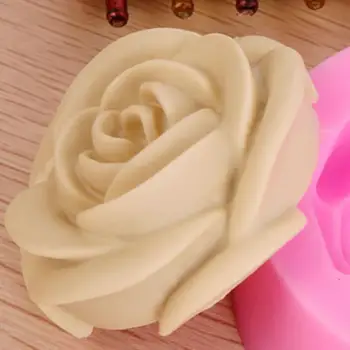 

Flower Bloom Rose shape Silicone Fondant Soap 3D Cake Mold Cupcake Jelly Candy Chocolate Decoration Baking Tool Moulds