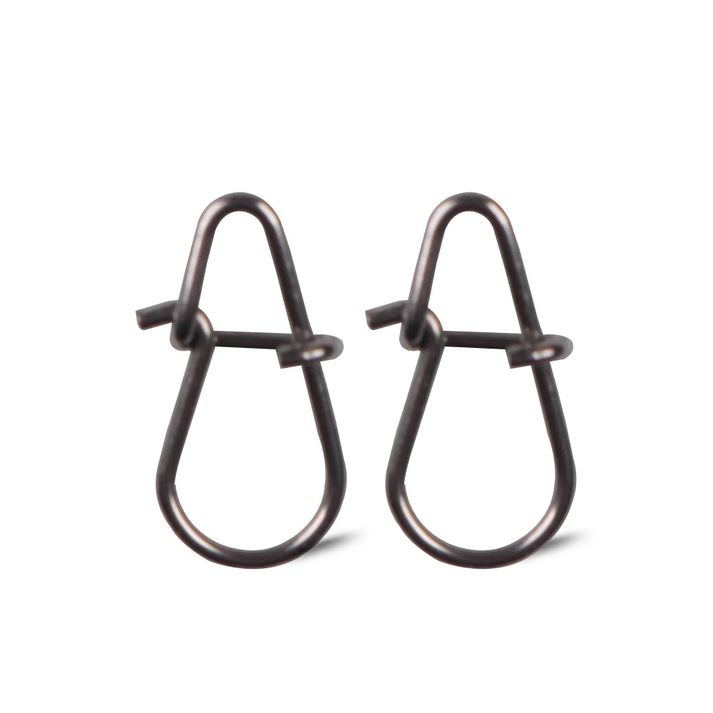 30-50pcs/bag Gourd type Stainless Steel Hook Swivel Solid Rings Safety Snaps Fast Clip Lock Snap Connector Fishing Tackle