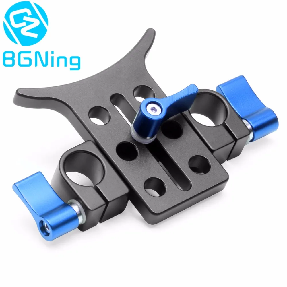 BGNing DSLR Camera Base Plate With Dual 15mm Rod Rail Clamp for 5D3 5D2 SLR Photo Studio Kit Support Bracket | Электроника