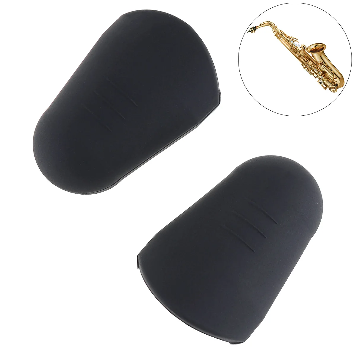 2pcs/lot 3.7 x 2.3 1.3cm Rubber Soprano Saxophone Metal Mouthpiece Protective Cap Head | Спорт и развлечения