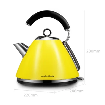 

15%JZ172,1.5L Unique Handle Electric Kettle 0.66mm 304 Stainless Steel Electric Kettle Safe Creative Water Heat Tool 4 Colors