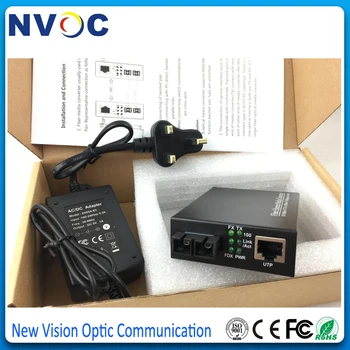 

10/100M SM Duplex SC External Power Supply 1RJ45 60KM Fiber Optical Fiber Media Converter,Euro Charger