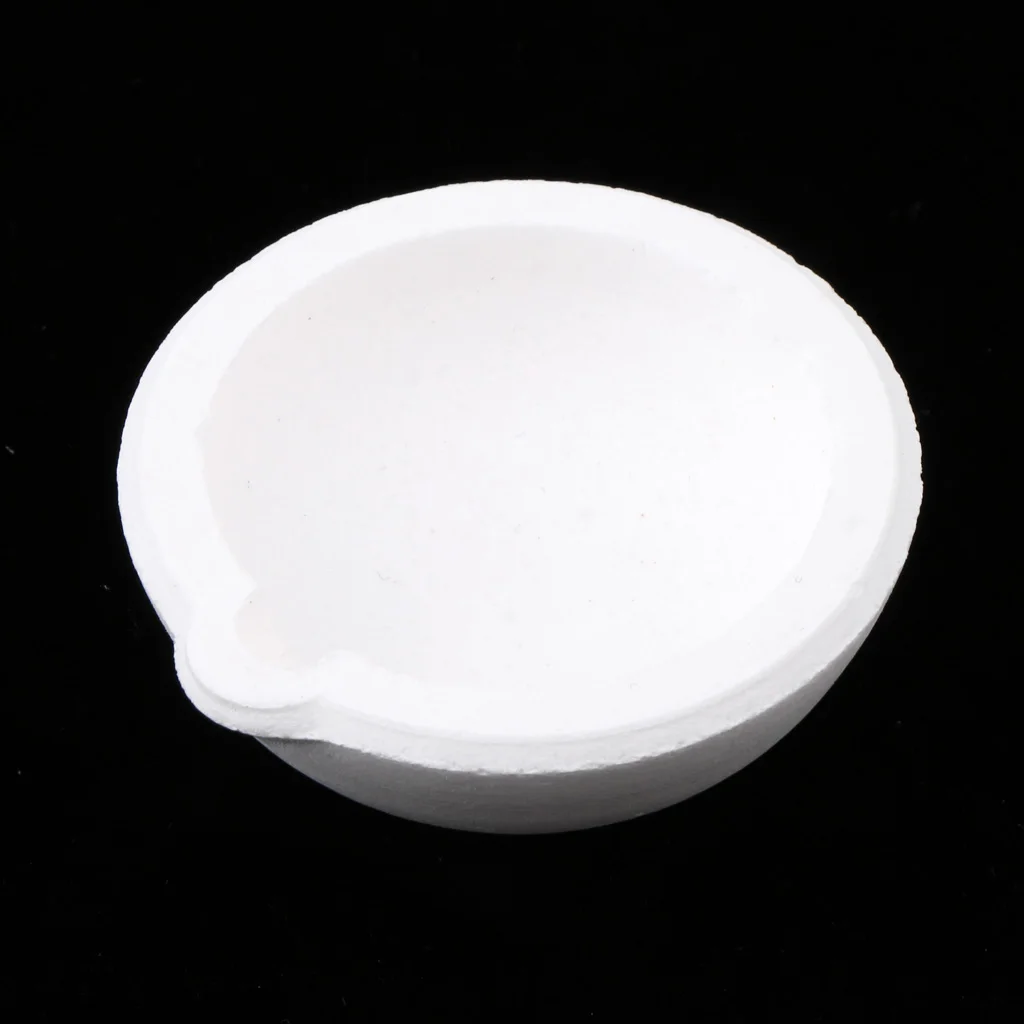 100g Jewelry Casting Crucible Cup Dish Bowl Pot Casting Melting Crucible Bowl for Gold Silver Brass Copper Fused Quartz Silica