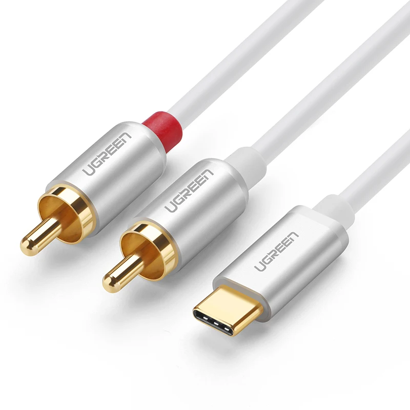 Высокое качество AV145 usb тип c до 2 RCA аудио кабель для Xiaomi huawei LeTV Meizu телефон MacBook