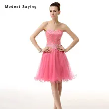 Nueva Moldeado Atractivo Vestidos de Cóctel 2017 con Cariño Formales Muchachas de Partido Corto Prom Vestidos Mini vestidos de coctel Por Encargo