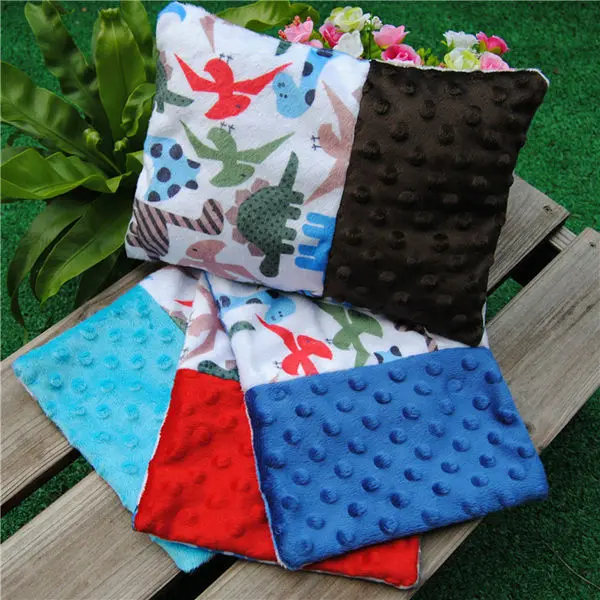 Free Shipping Super Soft Baby Pillows Minky Dot and Minky Digital Print