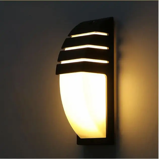 

Simple black wall light Nordic waterproof LED for outdoor 220v courtyard wall lamp водонепроницаемые светильники